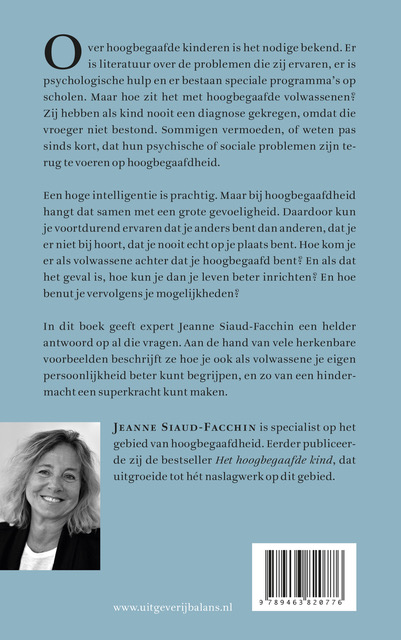 Te intelligent om gelukkig te zijn? achterkant