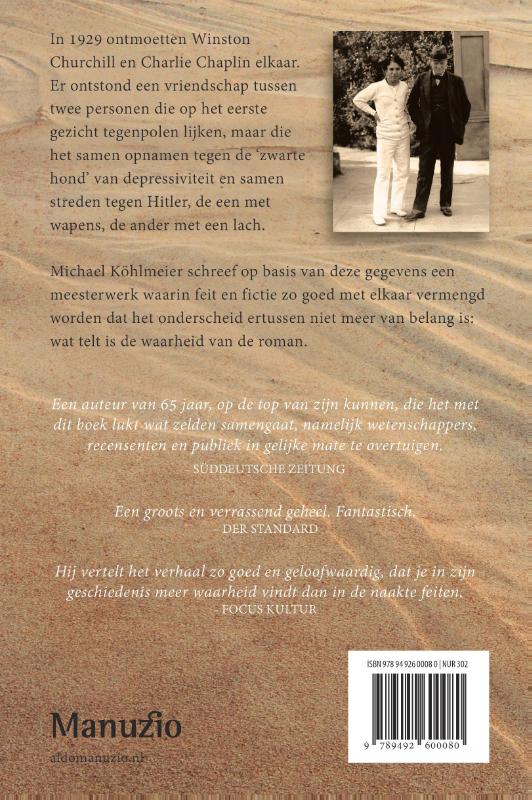 Twee heren op het strand achterkant