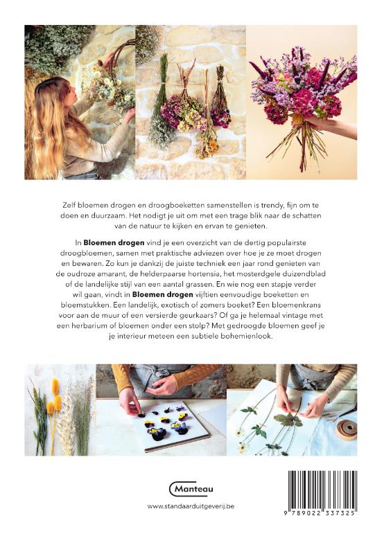 Bloemen drogen achterkant