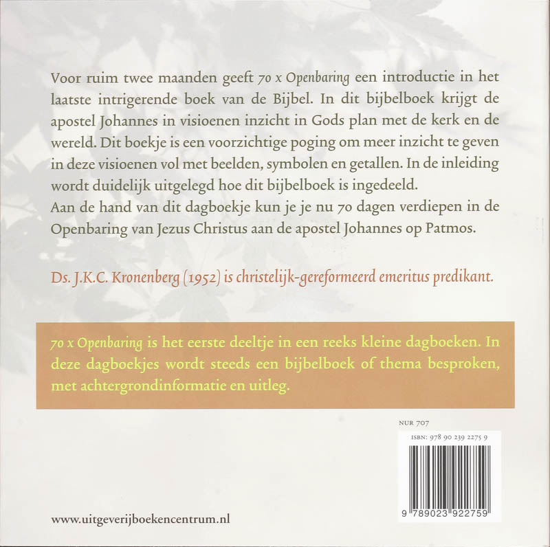 70 X Openbaring achterkant