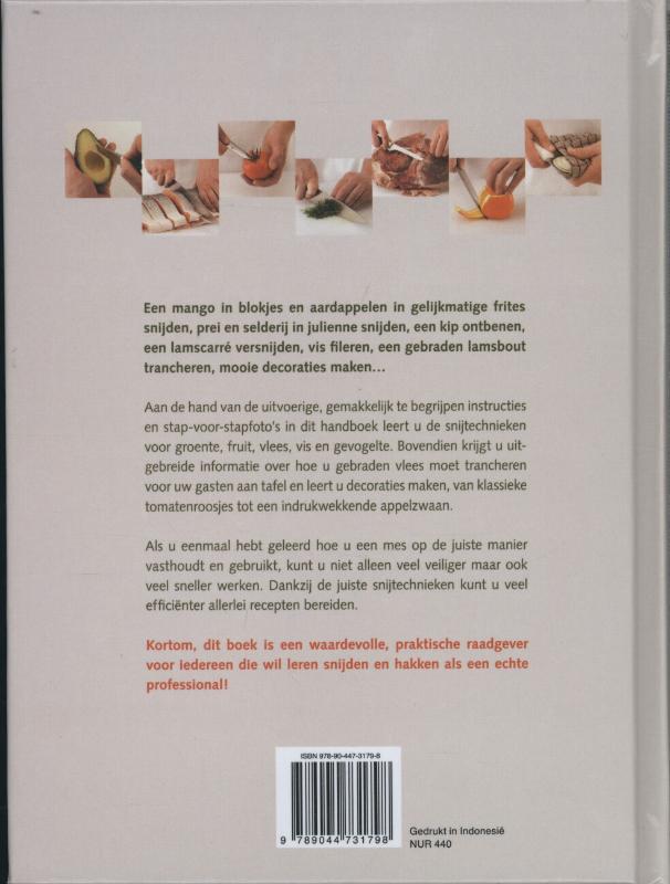 Groot handboek snijtechnieken achterkant