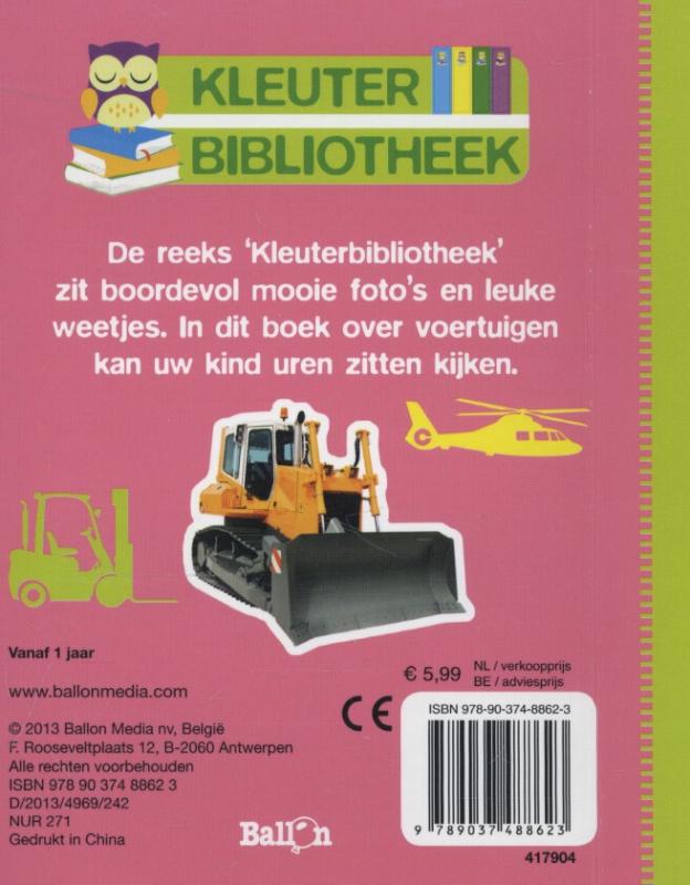 Voertuigen / Kleuterbibliotheek achterkant