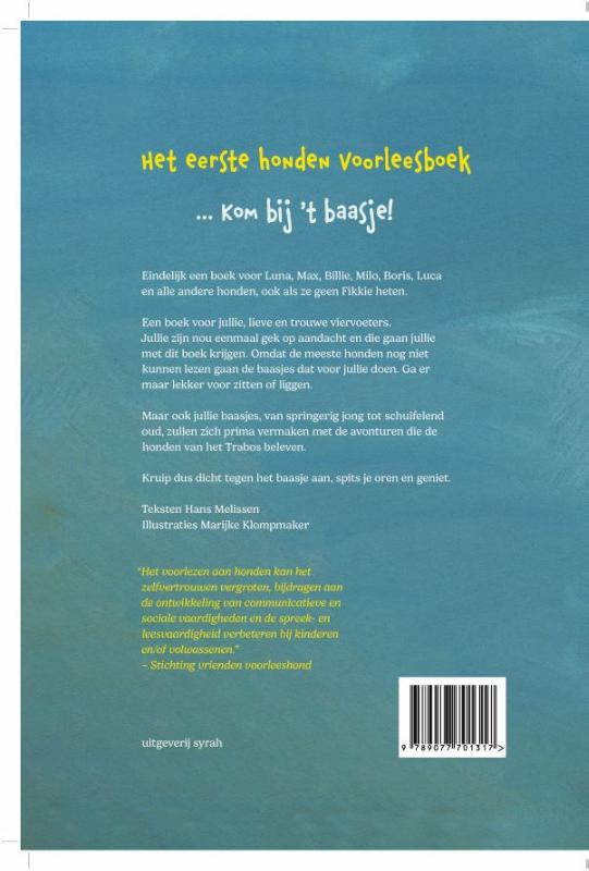 Kom bij 't baasje / Voorleesboek voor honden / 1 achterkant