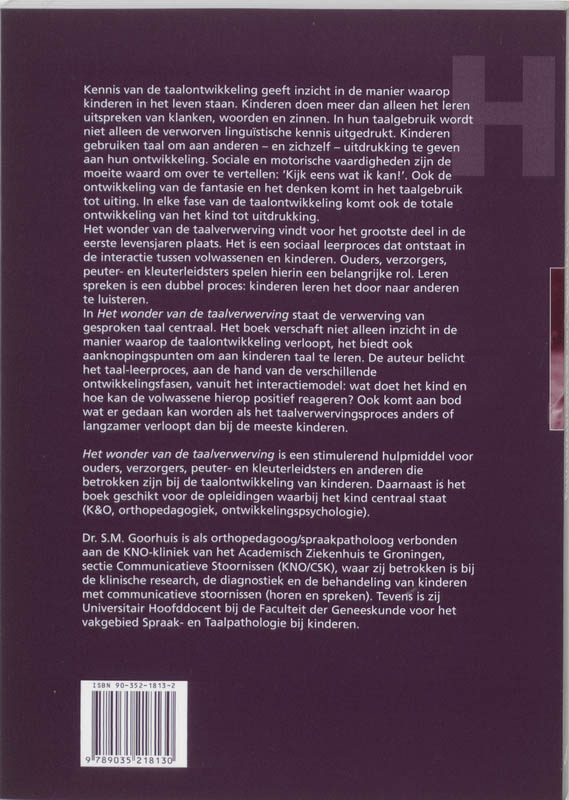 Het wonder van de taalverwerving achterkant