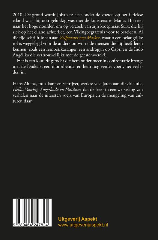 Zelfportret met masker achterkant