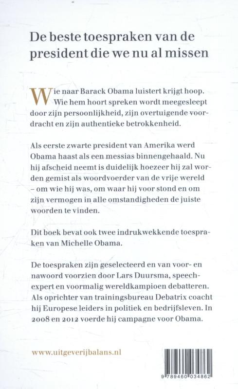 De beste toespraken van Barack Obama achterkant