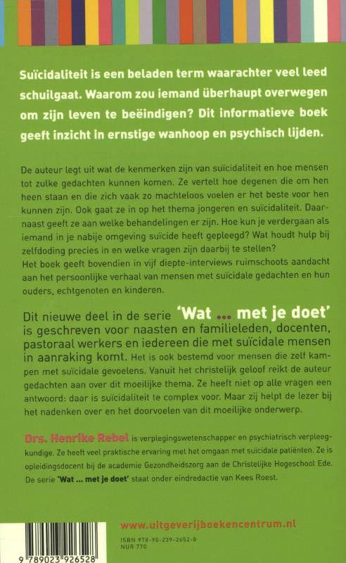 Wat... met je doet - Wat suicidaliteit met je doet achterkant