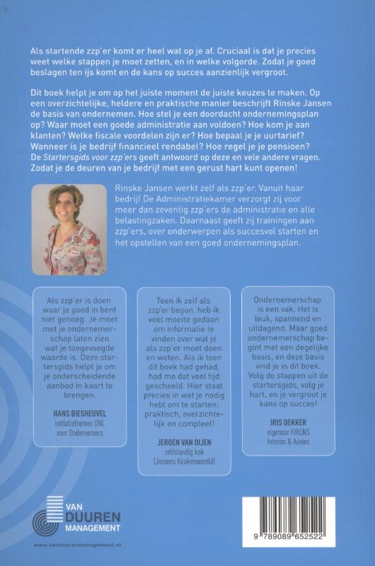Startergids voor zzp'ers achterkant