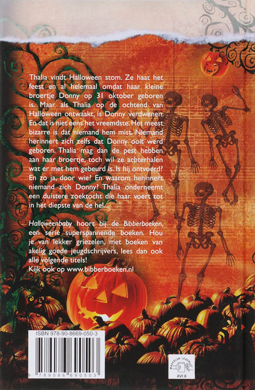 Halloweenbaby / Bibber boeken achterkant