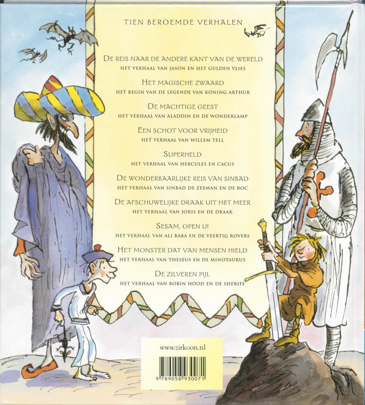 Beroemde verhalen over schurken & superhelden achterkant