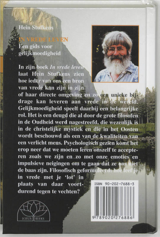 In vrede leven / Lotusreeks achterkant