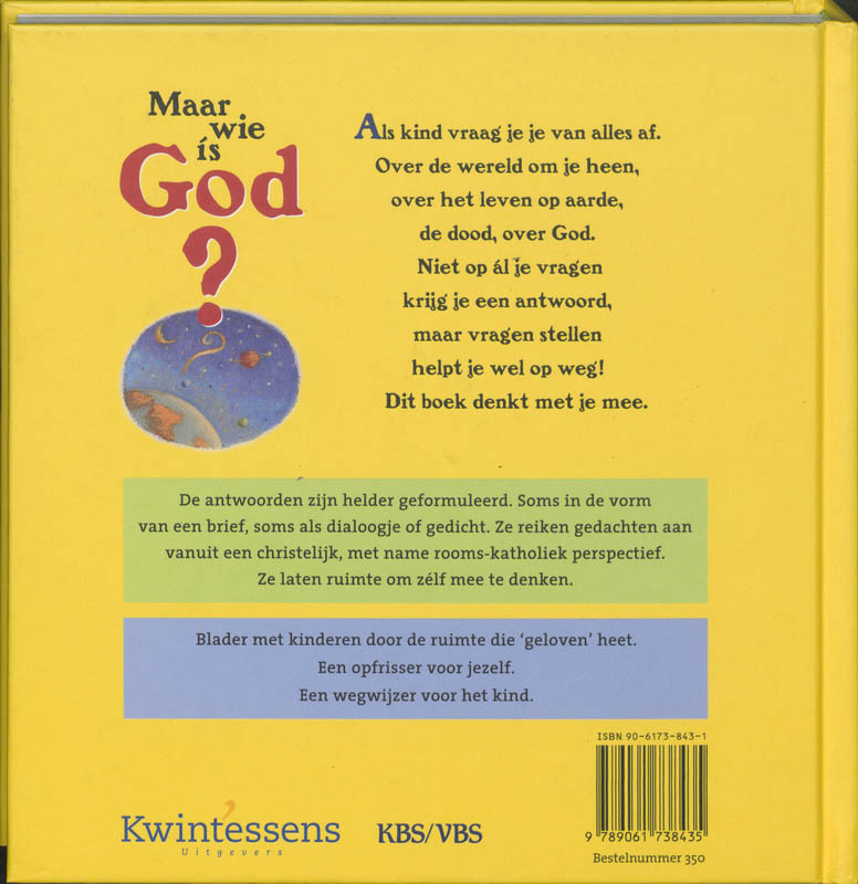 Maar wie is God? achterkant