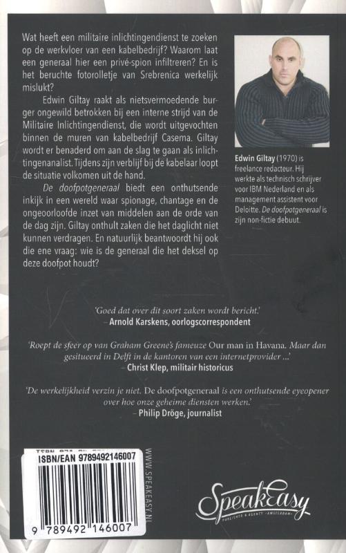 De doofpotgeneraal achterkant