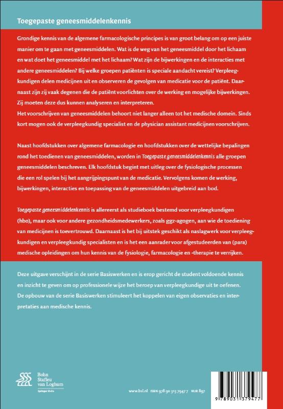 Basiswerk V&V - Toegepaste geneesmiddelenkennis achterkant