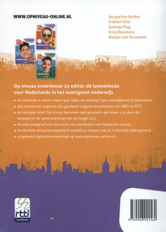 Op niveau  - Nederlands 1 onderbouw; havo/vwo Leeropdrachtenboek achterkant