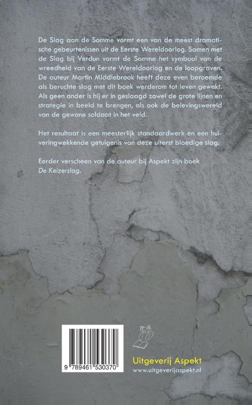 De eerste dag aan de Somme achterkant