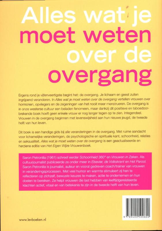 Alles Wat Je Moet Weten Over De Overgang achterkant