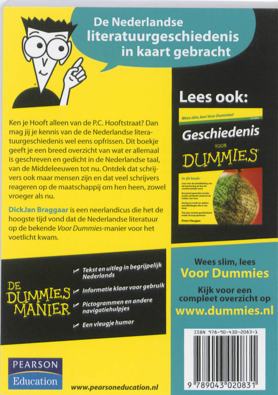 De kleine Nederlandse literatuur voor Dummies / Voor Dummies achterkant