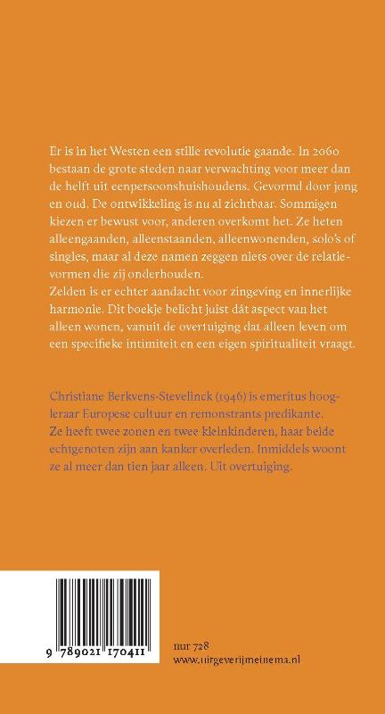 Het intieme van alleen leven achterkant