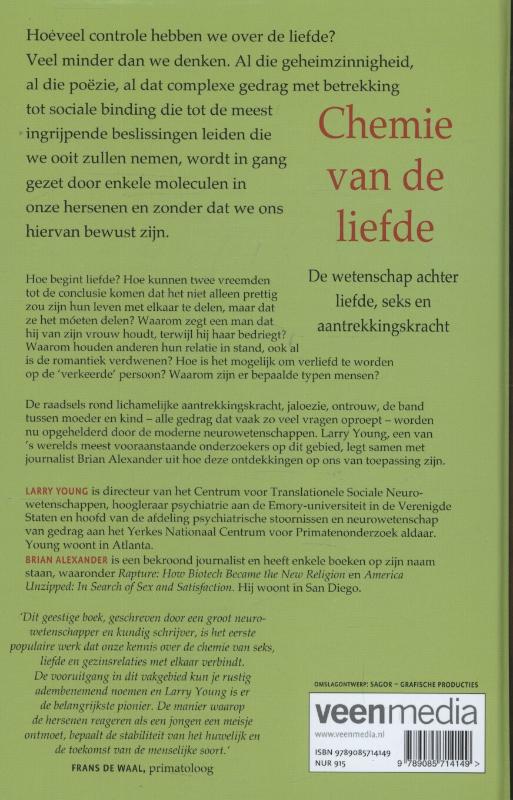 Chemie van de liefde achterkant