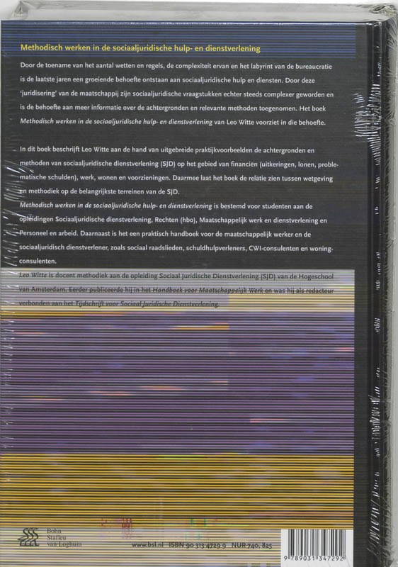 Methodisch werken in de sociaaljuridische hulp- en dienstverlening / Methodisch werken achterkant