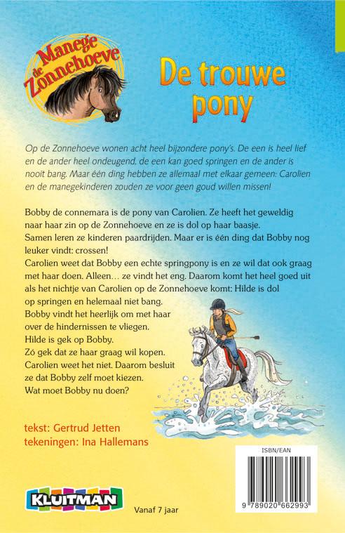 De trouwe pony / Manege de Zonnehoeve achterkant