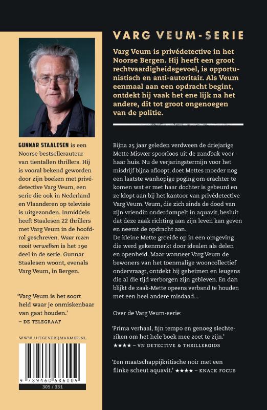 Waar rozen nooit verwelken / Varg Veum achterkant