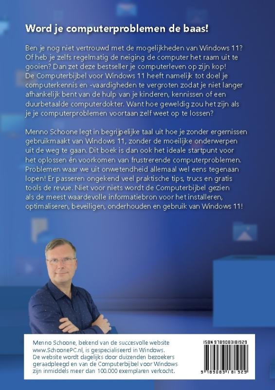 Computerbijbel voor Windows 11 - Het SchoonePC boek voor Windows 11 - 2e editie achterkant