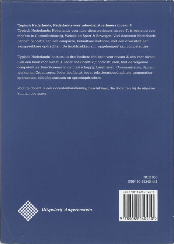 Typisch Nederlands - Niveau 4 achterkant