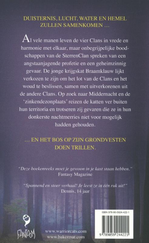 Middernacht / Warrior Cats De Nieuwe Profetie achterkant
