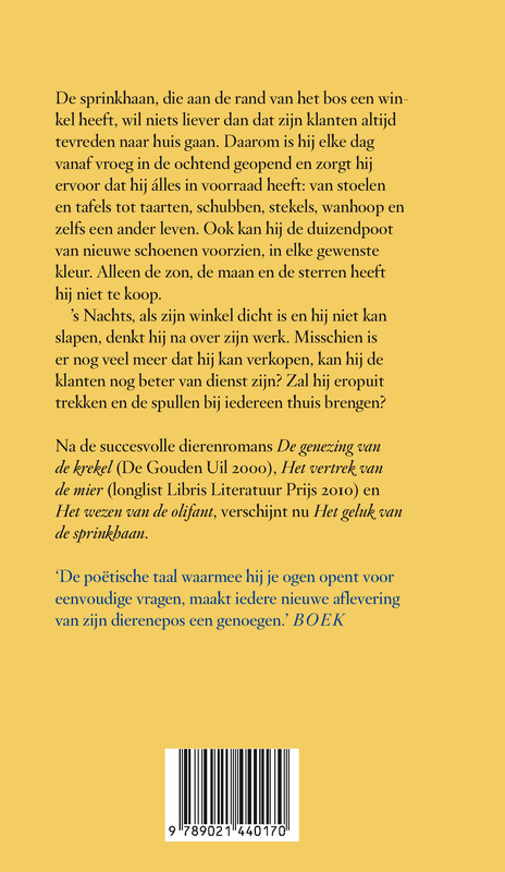 Het Geluk Van De Sprinkhaan achterkant