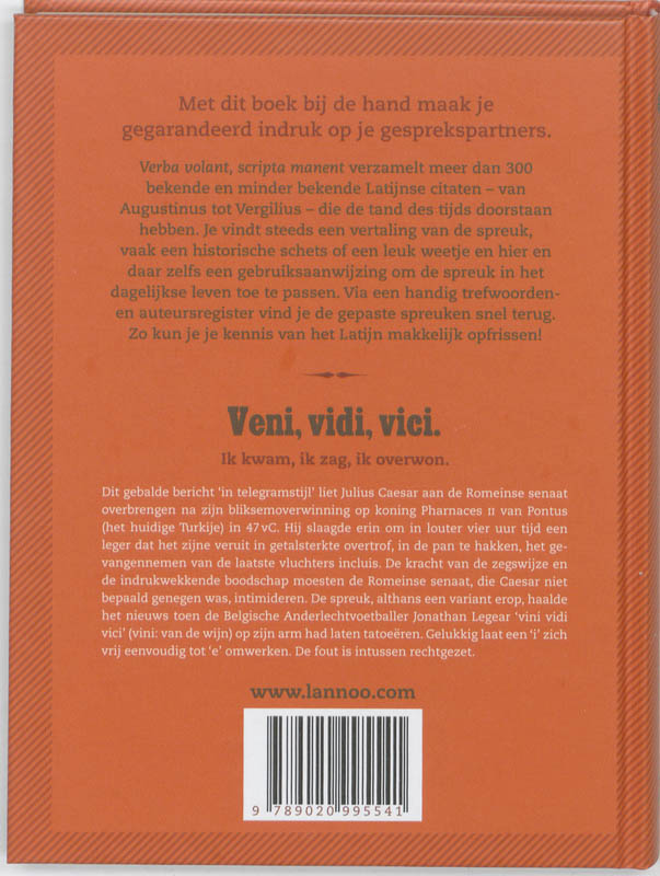 Verba volant scripta manent achterkant