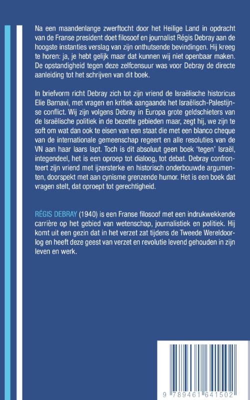 Brief aan een Israelische vriend achterkant