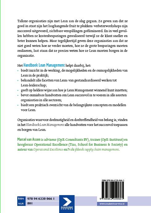 Lean management / Handboek achterkant