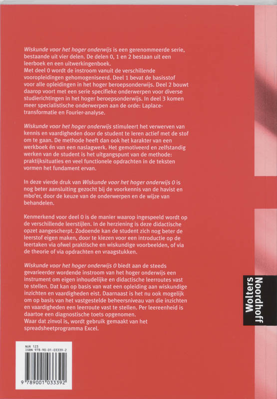 Wiskunde voor het hoger onderwijs Deel 0 Uitwerkingen achterkant