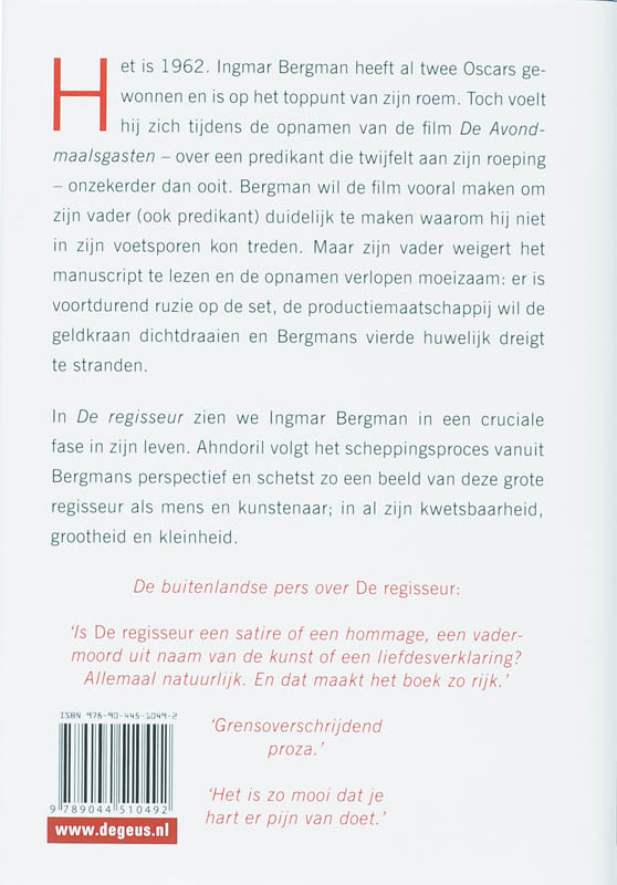 De Regisseur + Dvd achterkant