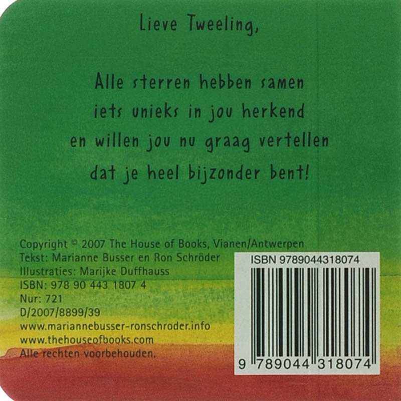 TWEELING STERRENKINDJES achterkant
