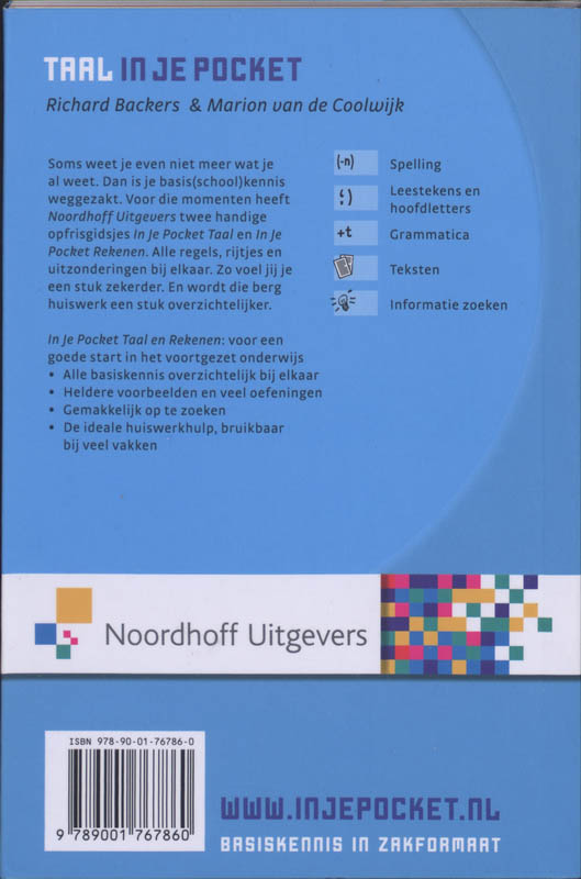 In je pocket Taal achterkant