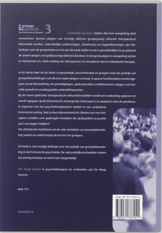 Gevaarlijke Groepen achterkant