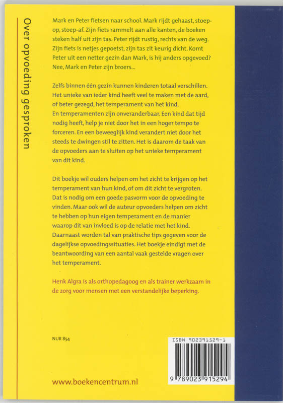 Opvoeding die past / Over opvoeding gesproken achterkant