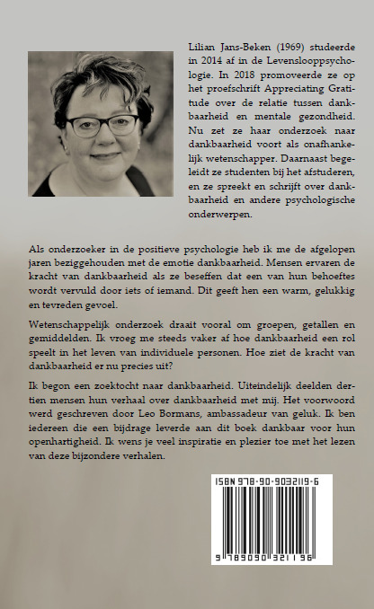 Een zoektocht naar dankbaarheid achterkant