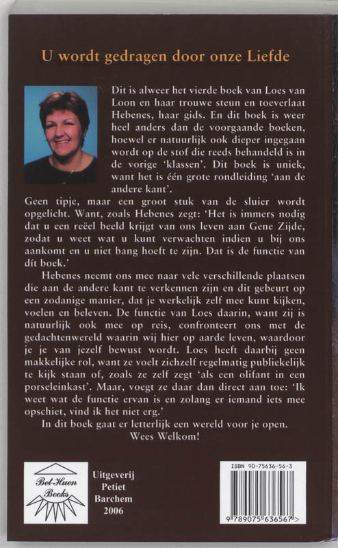 U wordt gedragen door Liefde achterkant