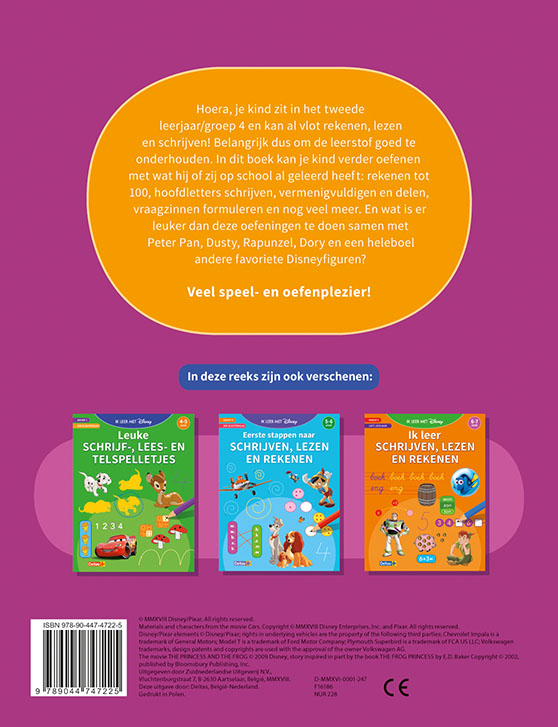 Ik leer met Disney 0 - Speelse taal- en rekenoefeningen (7-8 j.) achterkant