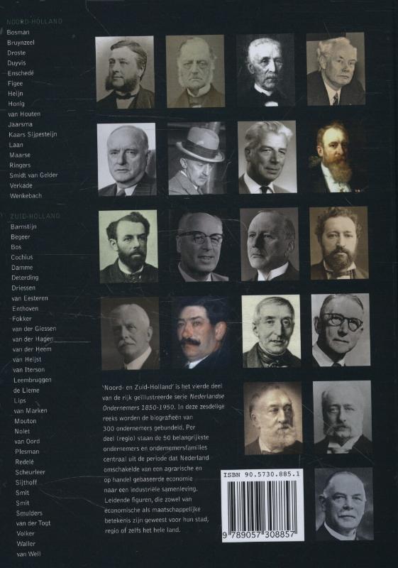 Noord- en Zuid-Holland / Nederlandse Ondernemers 1850-1950 / 4 achterkant