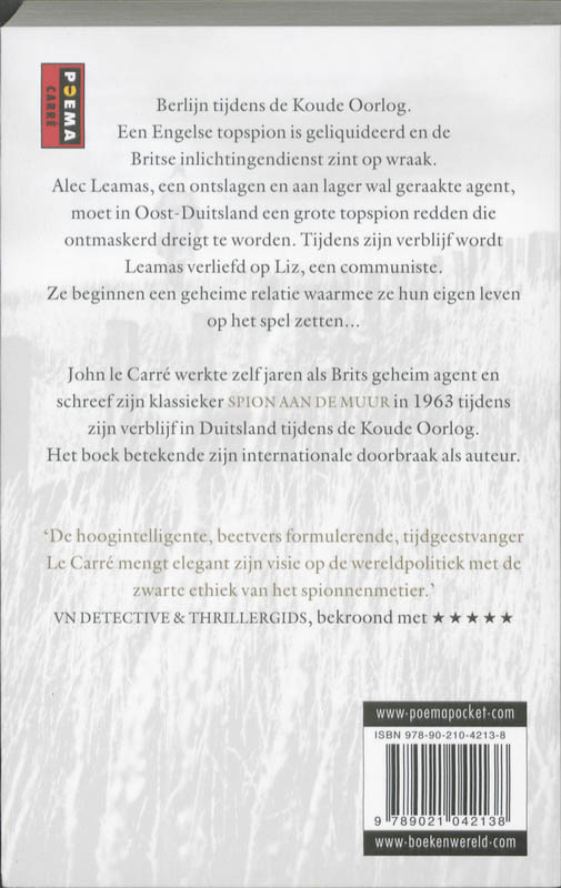 Spion aan de muur / Poema-pockets achterkant