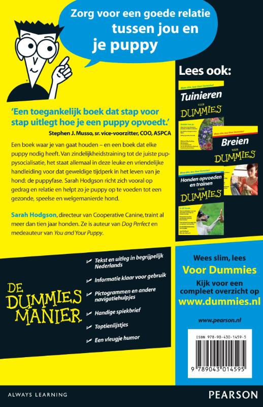 Puppy's voor Dummies / Voor Dummies achterkant
