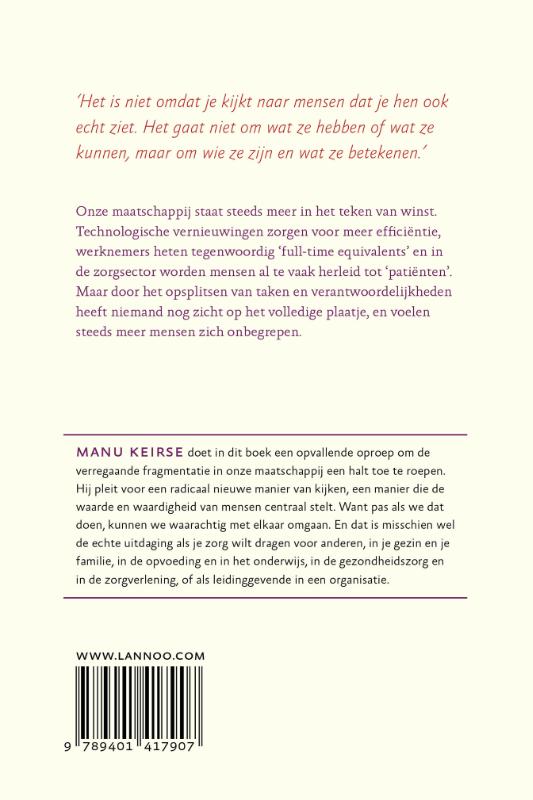 Zie de mens achterkant