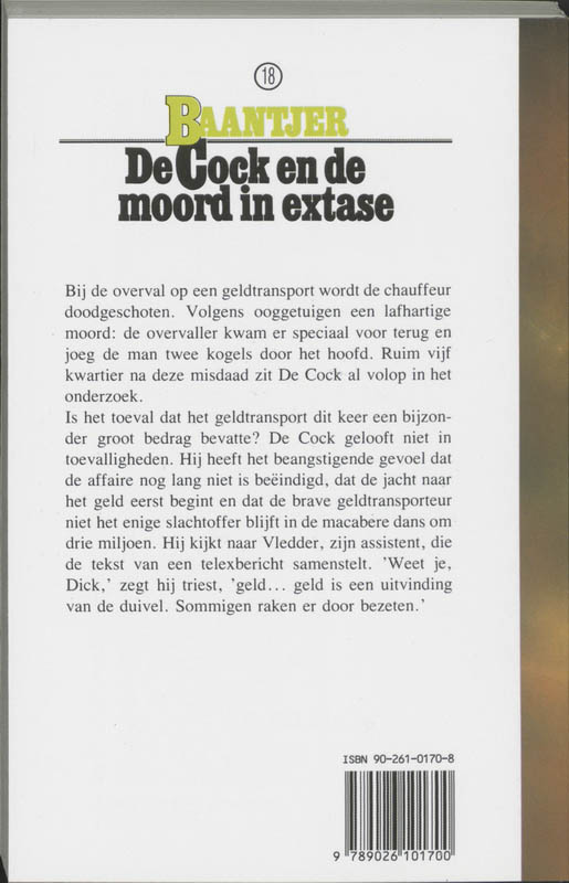De Cock en de moord in extase / Baantjer / 18 achterkant