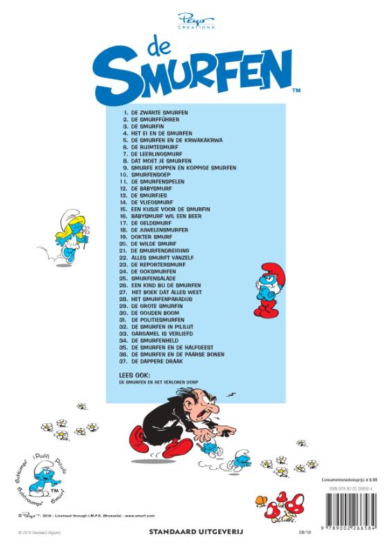De Smurfen 37 -   De dappere draak achterkant