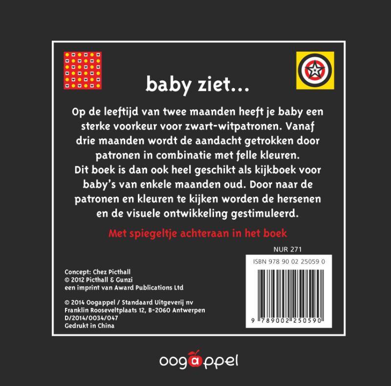 kijkboek met spiegeltje / 0-6 maanden / Baby ziet... achterkant